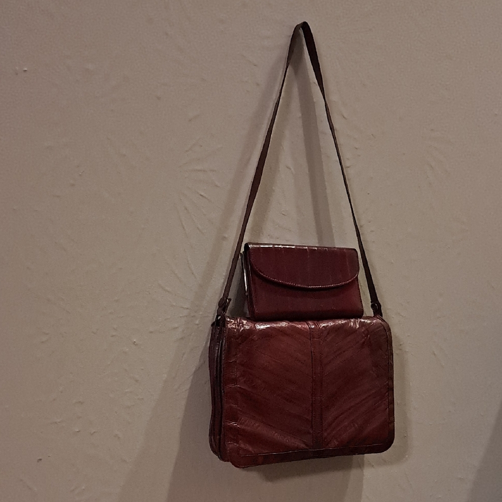 Vintage Brown Leather Shoulder Bag
